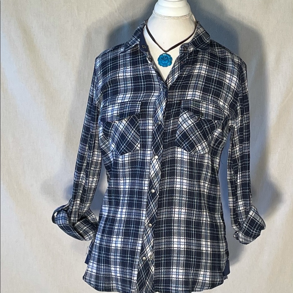 Kut from the Kloth plaid shirt SIZE SMALL